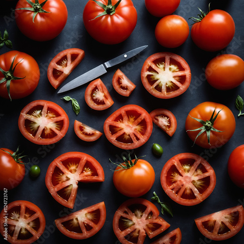 Cutting tomatoes