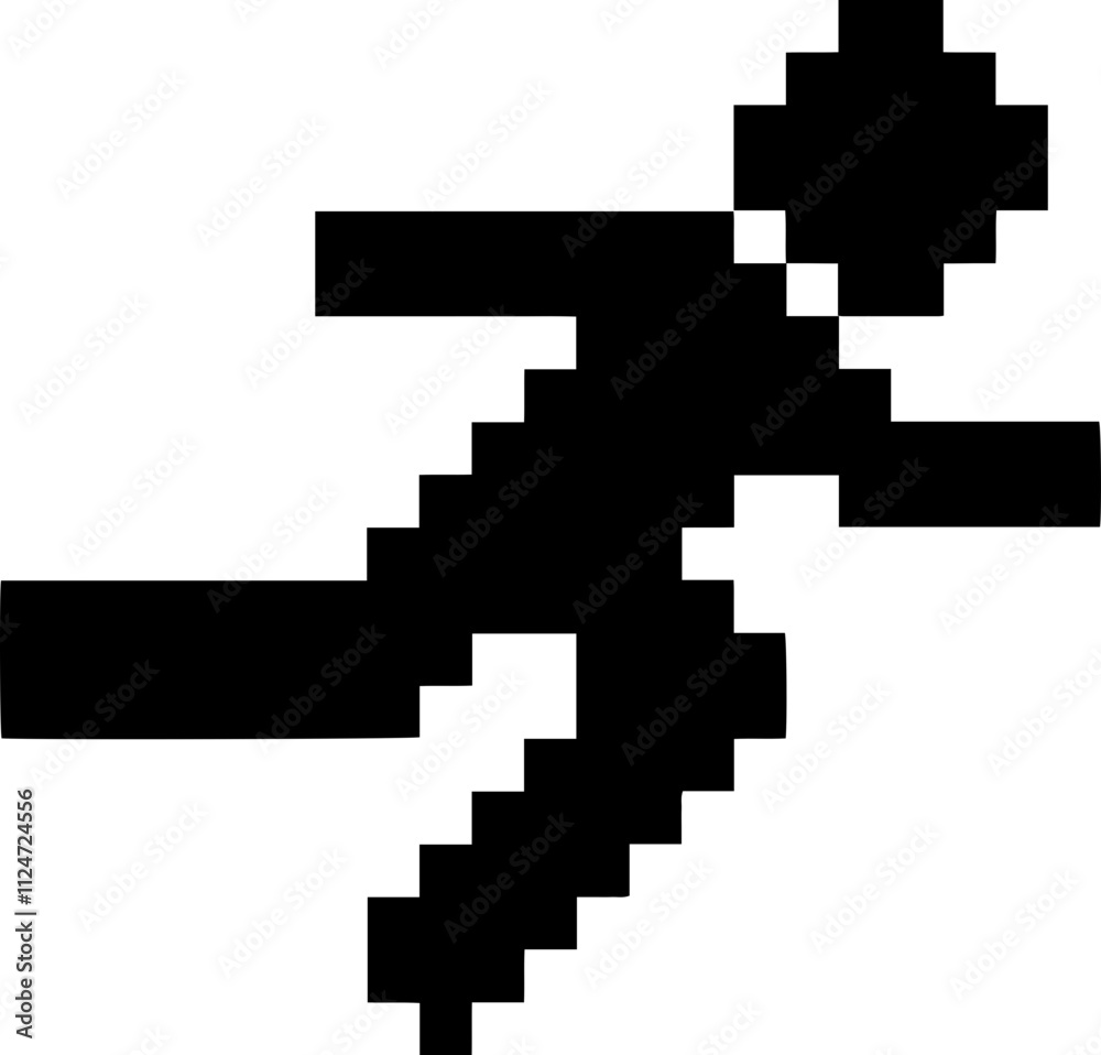 Fototapeta premium pixel human illustration