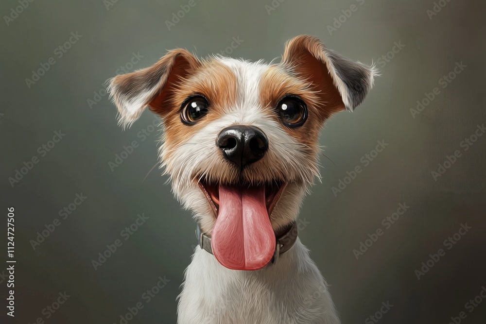 caricature of a crazy funny little dog