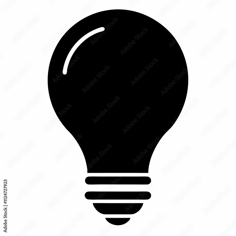 Light Bulb Silhouette Vector Art Design Light Bulb Silhouette Vector Art Design