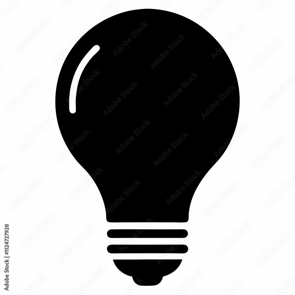 Light Bulb Silhouette Vector Art Design Light Bulb Silhouette Vector Art Design
