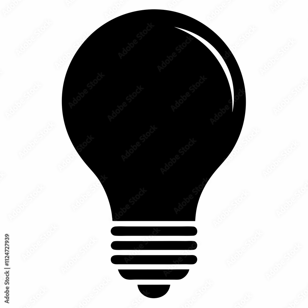 Light Bulb Silhouette Vector Art Design Light Bulb Silhouette Vector Art Design