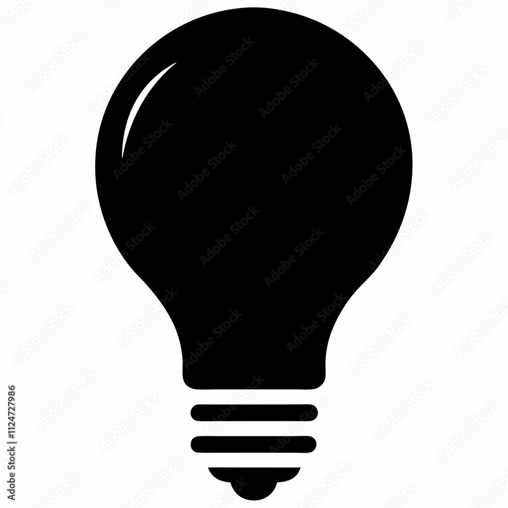 Light Bulb Silhouette Vector Art Design Light Bulb Silhouette Vector Art Design