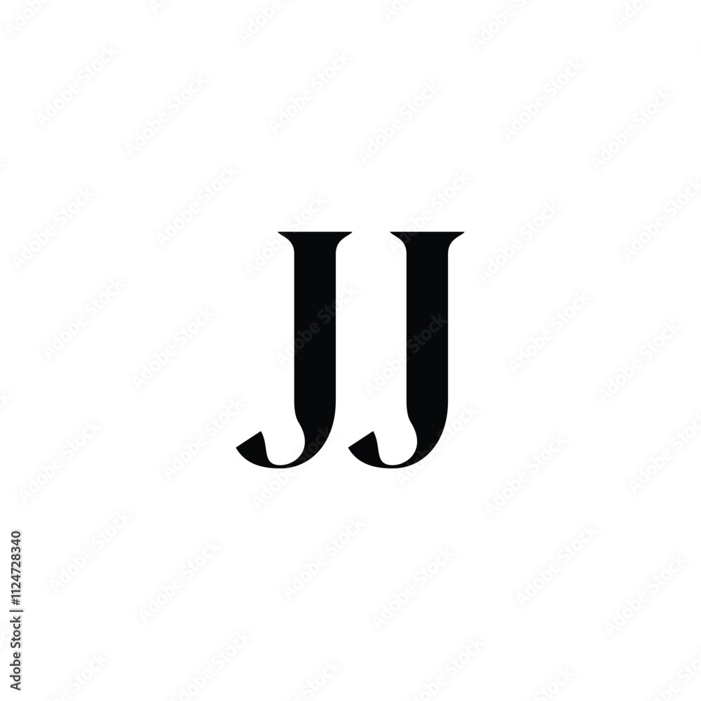 JJ monogram logo design letter text name symbol monochrome logotype alphabet character simple logo JJ monogram logo design letter text name symbol monochrome logotype alphabet character simple logo