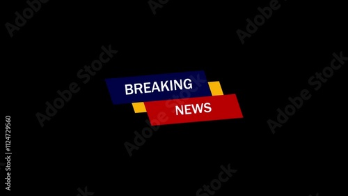 Cable News Lower Third Breaking News Chyron Transparent Background