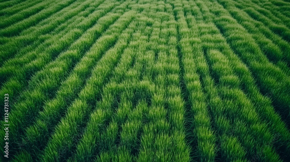 Aerial view of vibrant green field landscape pattern Aerial view of vibrant green field landscape pattern