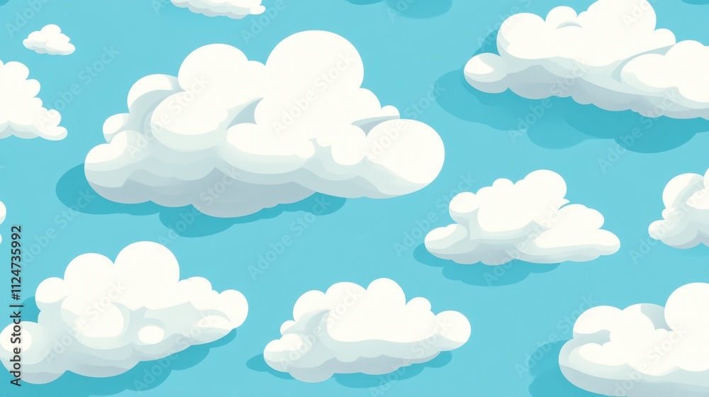 Soft White Clouds Against a Bright Blue Sky Background Soft White Clouds Against a Bright Blue Sky Background