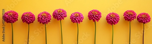 magenta zinnias with their geometric perfection photo