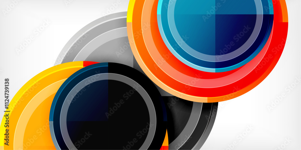 Obraz premium Geometric design abstract background - circles