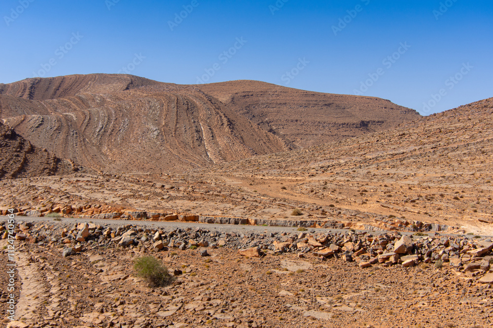 View of the Anti Atlas geological formation in southern Morocco View of the Anti Atlas geological formation in southern Morocco