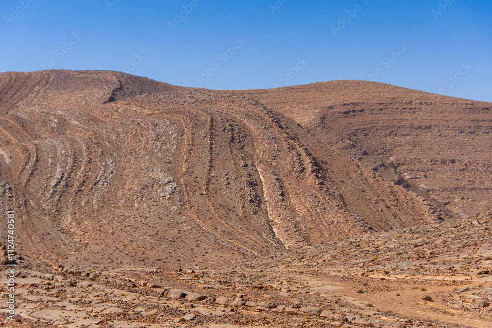 View of the Anti Atlas geological formation in southern Morocco View of the Anti Atlas geological formation in southern Morocco