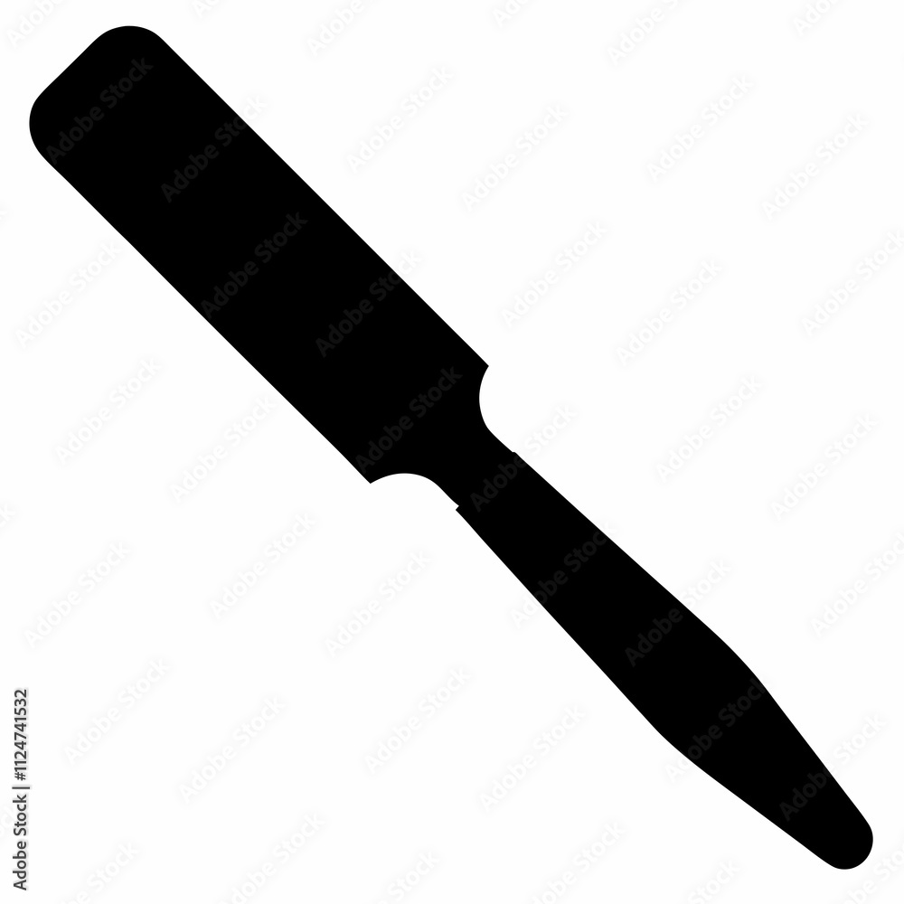 Minimalist Black Silhouette Chisel Vector Illustration Minimalist Black Silhouette Chisel Vector Illustration