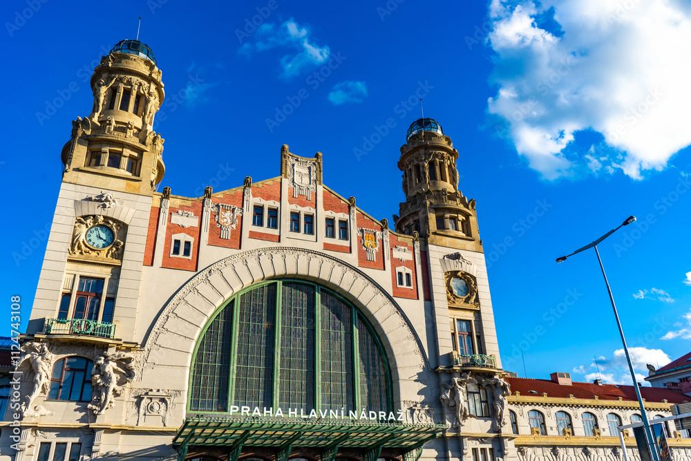 Fototapeta premium Prague Main Railway Station - Art Nouveau architecture