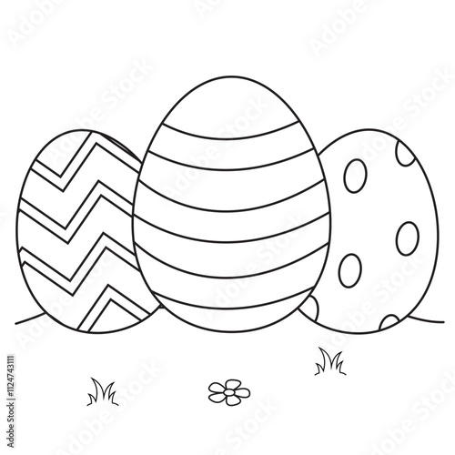 Easter coloring page for kids