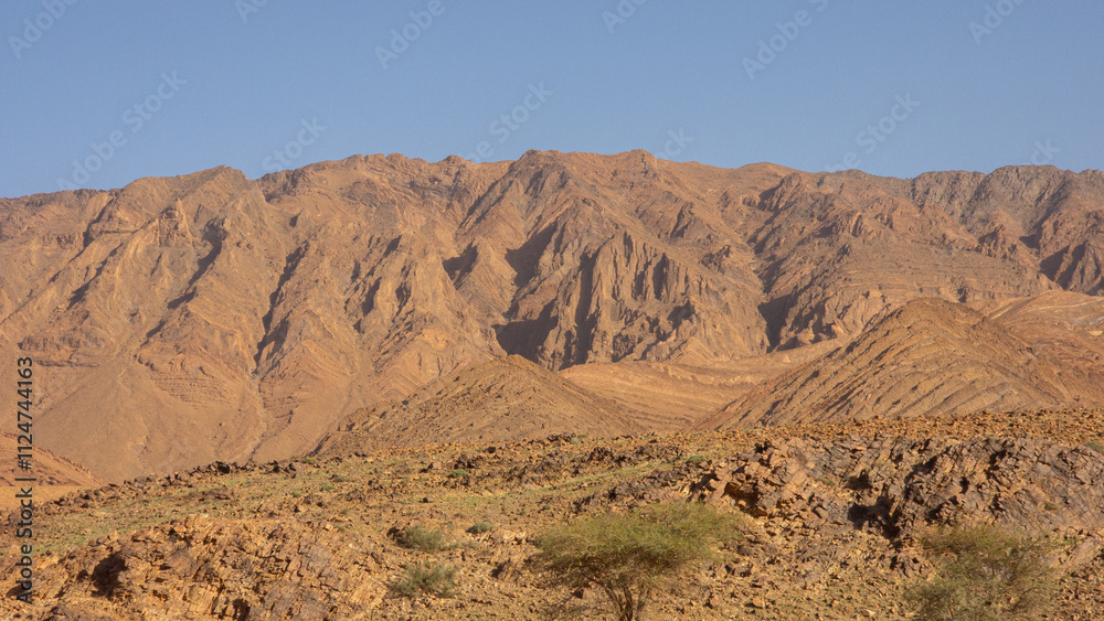 View of the Anti Atlas geological formation in southern Morocco View of the Anti Atlas geological formation in southern Morocco