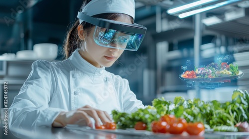Innovative cooking techniques modern kitchen culinary arts futuristic environment close-up view technology integration for enhanced food preparation