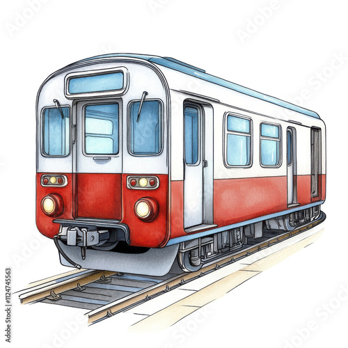 Vintage Train Watercolor Illustration | Vintage/Retro Illustrations