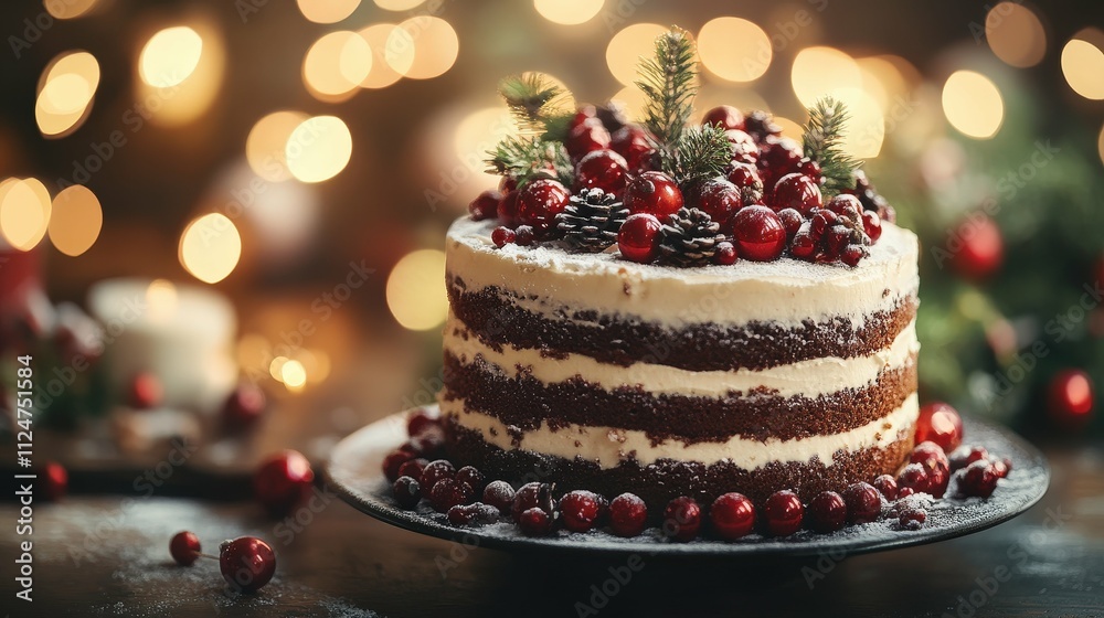custom made wallpaper toronto digitallarge festive cake with intricate decorations soft studio lighting blurred light background