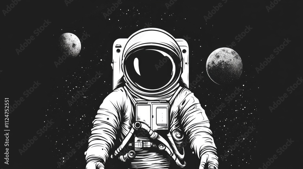a white astronaut on a black background a white astronaut on a black background
