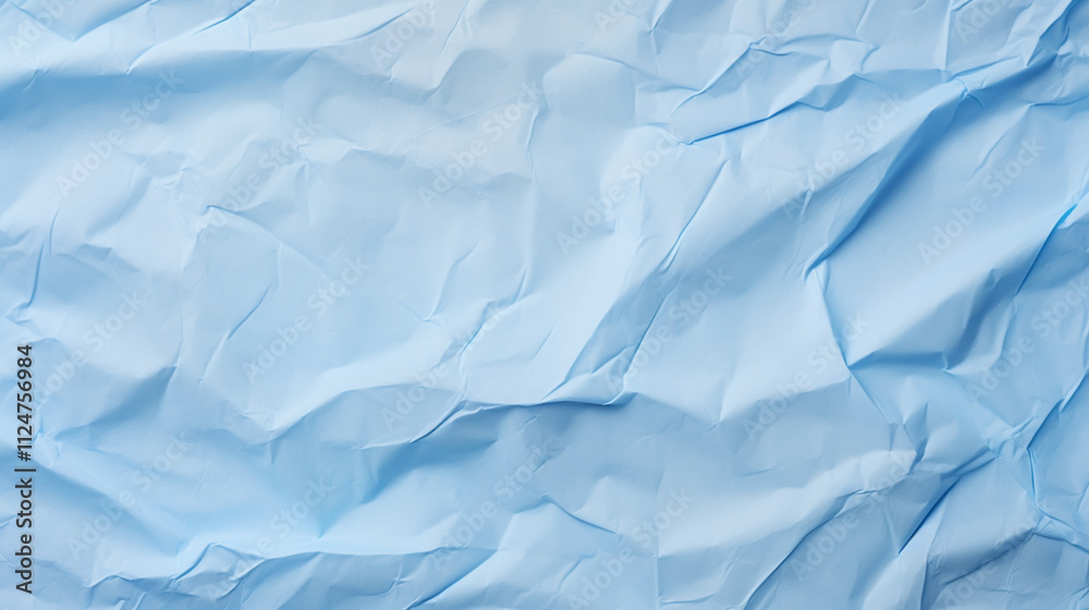 Obraz premium Blue crumpled paper texture background