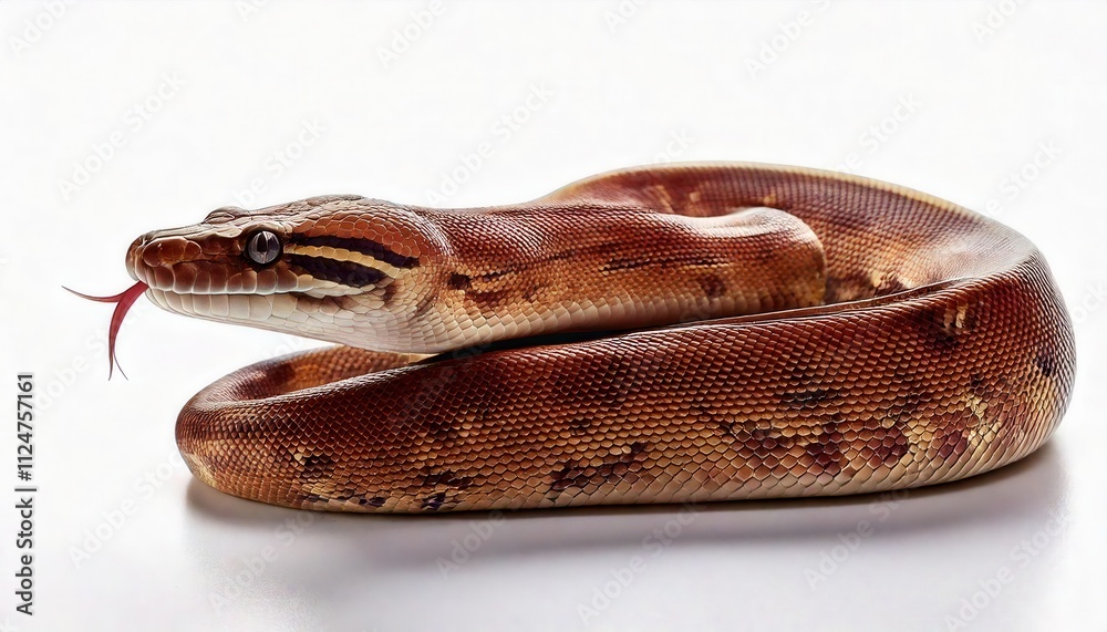 Obraz premium The Regal Python: A majestic python with captivating markings and a forked tongue, displaying the beauty and allure of these incredible reptiles.