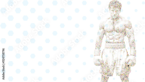 A silhouette vector from basic shape of a boxer athlete exercise routine