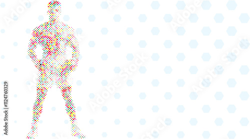 A silhouette vector from basic shape of a boxer athlete exercise routine