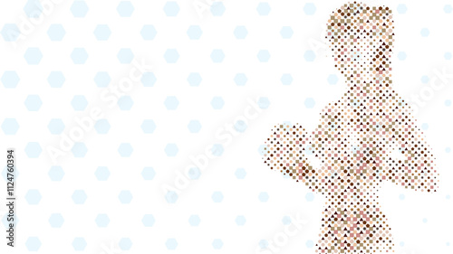 A silhouette vector from basic shape of a boxer athlete exercise routine