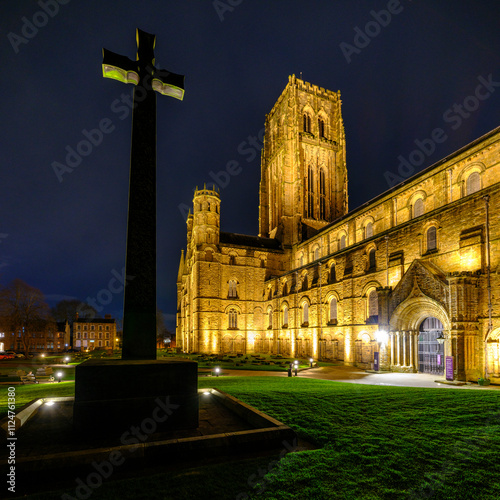 Night view of Durham Cathedral