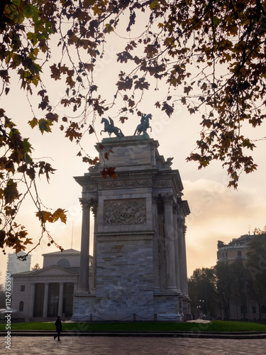 Arco della Pace in Milan, Italy photo