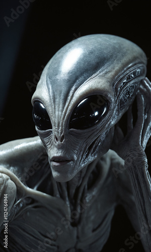 a alien tries to listen and...