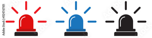 Police lights icon symbol