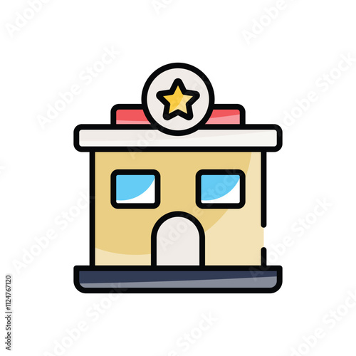 Police Station vector icon