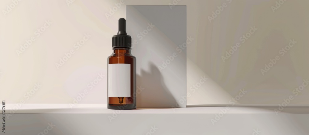 mockup of dropper bottle with blank black label and rectangular box isolated on light background mockup of dropper bottle with blank black label and rectangular box isolated on light background