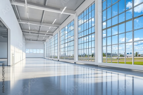 Wallpaper Mural Modern industrial building sleek black exterior large glass windows geometric architecture Torontodigital.ca