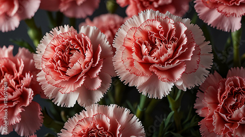 Pink Carnations in the garden