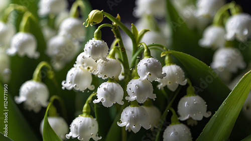Lily of the valley in the forest