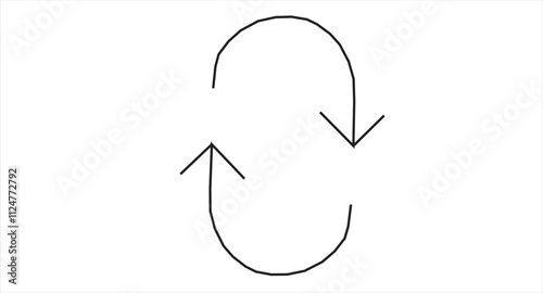 Refresh icon, sync repeat and reload arrow icon symbol convert button sign
