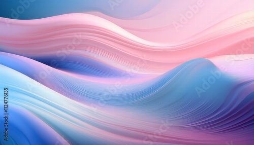 Abstract Flow: A mesmerizing abstract background with flowing, vibrant waves of blue, pink, and white, creating a dynamic and ethereal visual experience. 