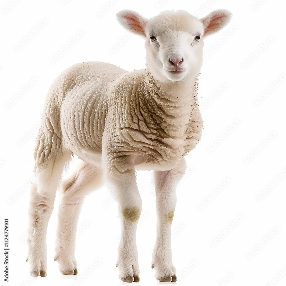Fototapeta premium sheep isolated on white background