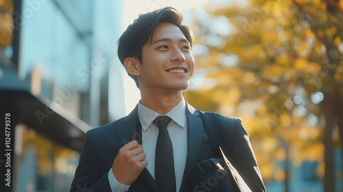 期待に胸を膨らませている新社会人