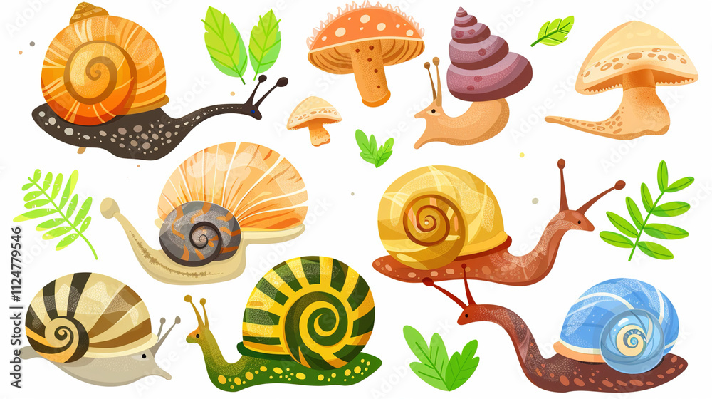 Snail isolated on white background , png format Snail isolated on white background , png format