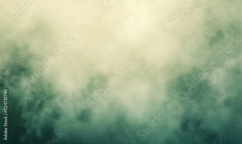 Abstract foggy background with green hues, soft texture, ethereal atmosphere, subtle gradients, artistic design