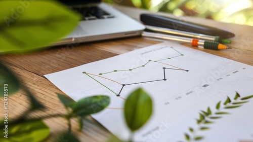 Detailed line graph illustrating steady GDP growth over time, clean white background with subtle shadows highlighting the upward trend, professional economic analysis visualization.