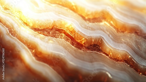 Wallpaper Mural Beautiful close-up of onyx, capturing its warm tones and organic swirling layers in a soft glow Torontodigital.ca