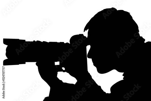 silhouette of a photographer with a camera