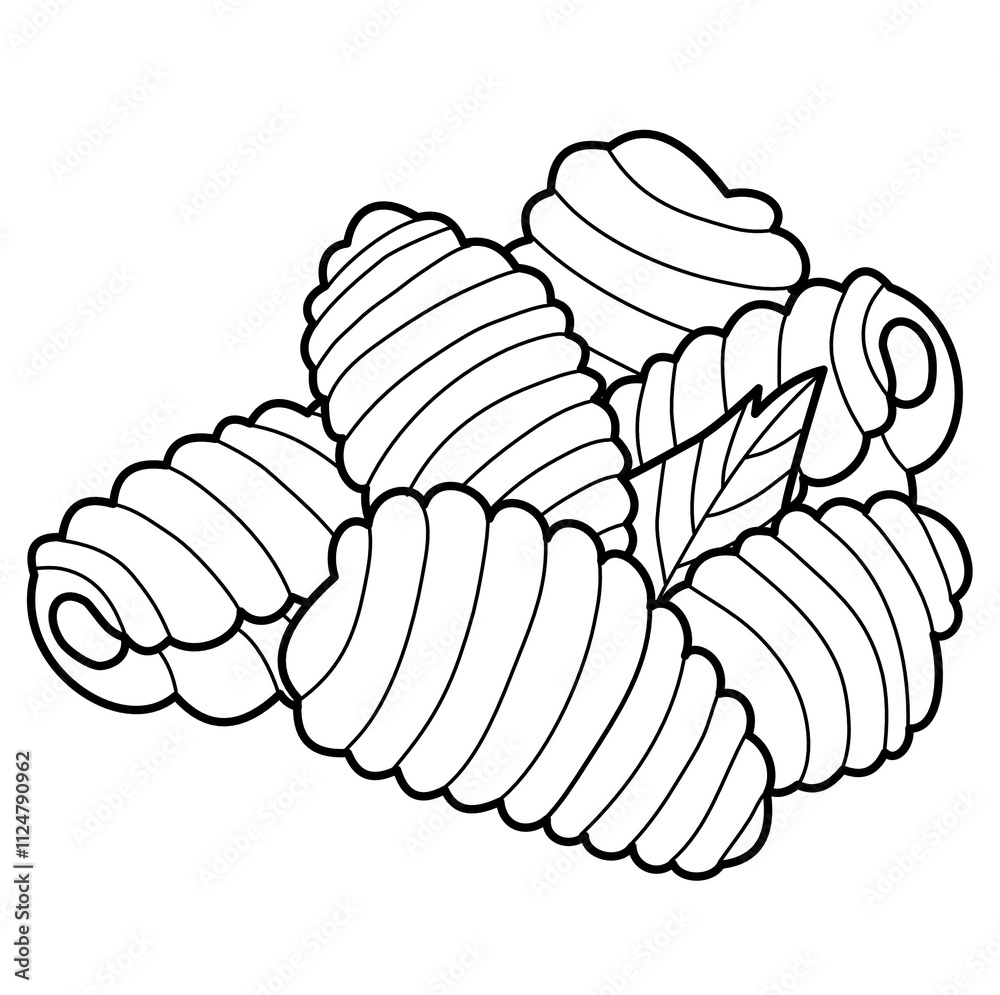 Kuih Siput - Spiral-shaped crispy snacks Kuih Siput - Spiral-shaped crispy snacks