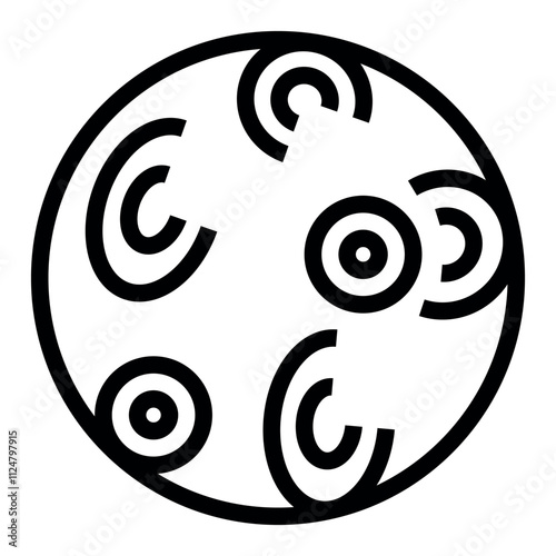 Pernicious anemia line black icon. Vector isolated button.