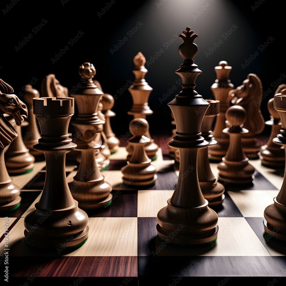 Intense Chess Game Close-Up Intense Chess Game Close-Up