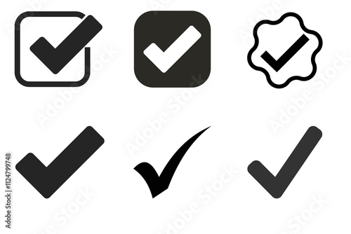 High-Quality Tick Check Mark Icon Stock Illustration: Versatile, Modern Design for Digital and Print Media